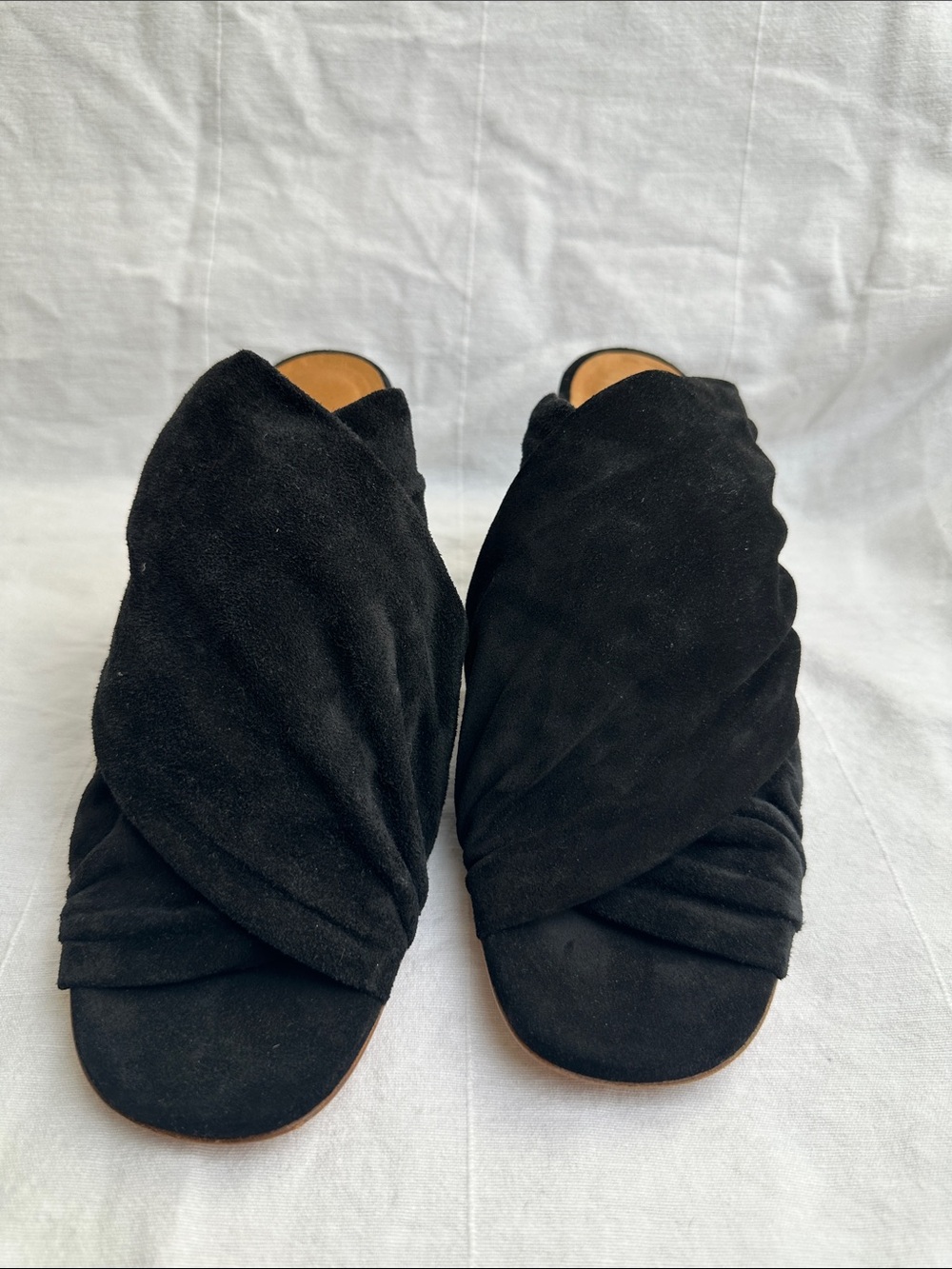 Forte Forte Black Suede Front Twist Women's Heels